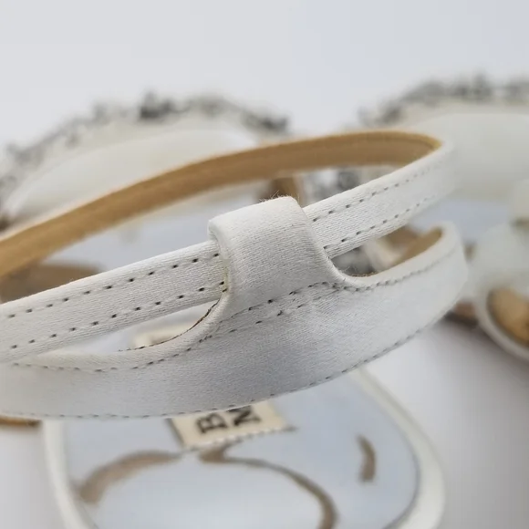 Badgley Mischka Telissa Kitten Heel Sandals, Soft White, Women's Size 9.5 - Picture 12 of 16